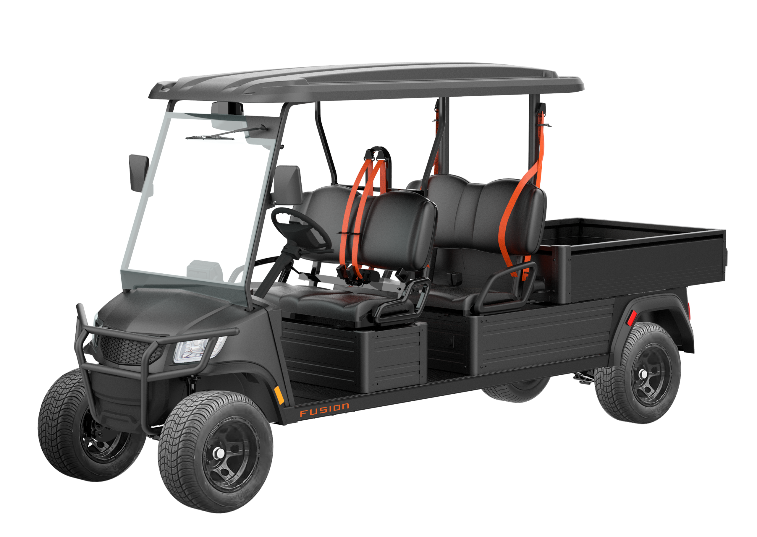 Fusion Utility 4 Medium Bed Four Passenger Electric Utility Cart